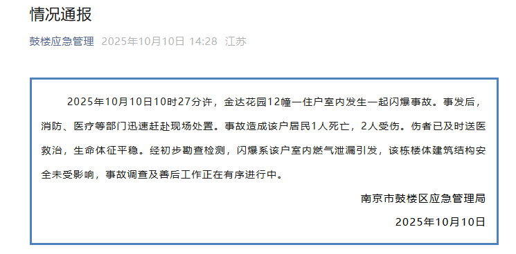 突发！一店铺发生闪爆事故<strong></p>
<p>虚拟币EDU最新消息</strong>，致1死1伤