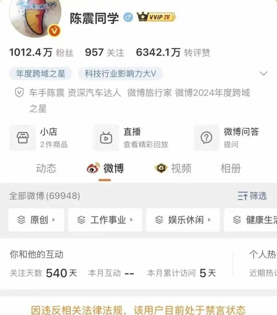 知名车评人陈震小红书B站等部分账号解封<strong></p>
<p>XNB能不能赚钱</strong>，暂未更新内容，此前被全网多平台禁言，偷税被查