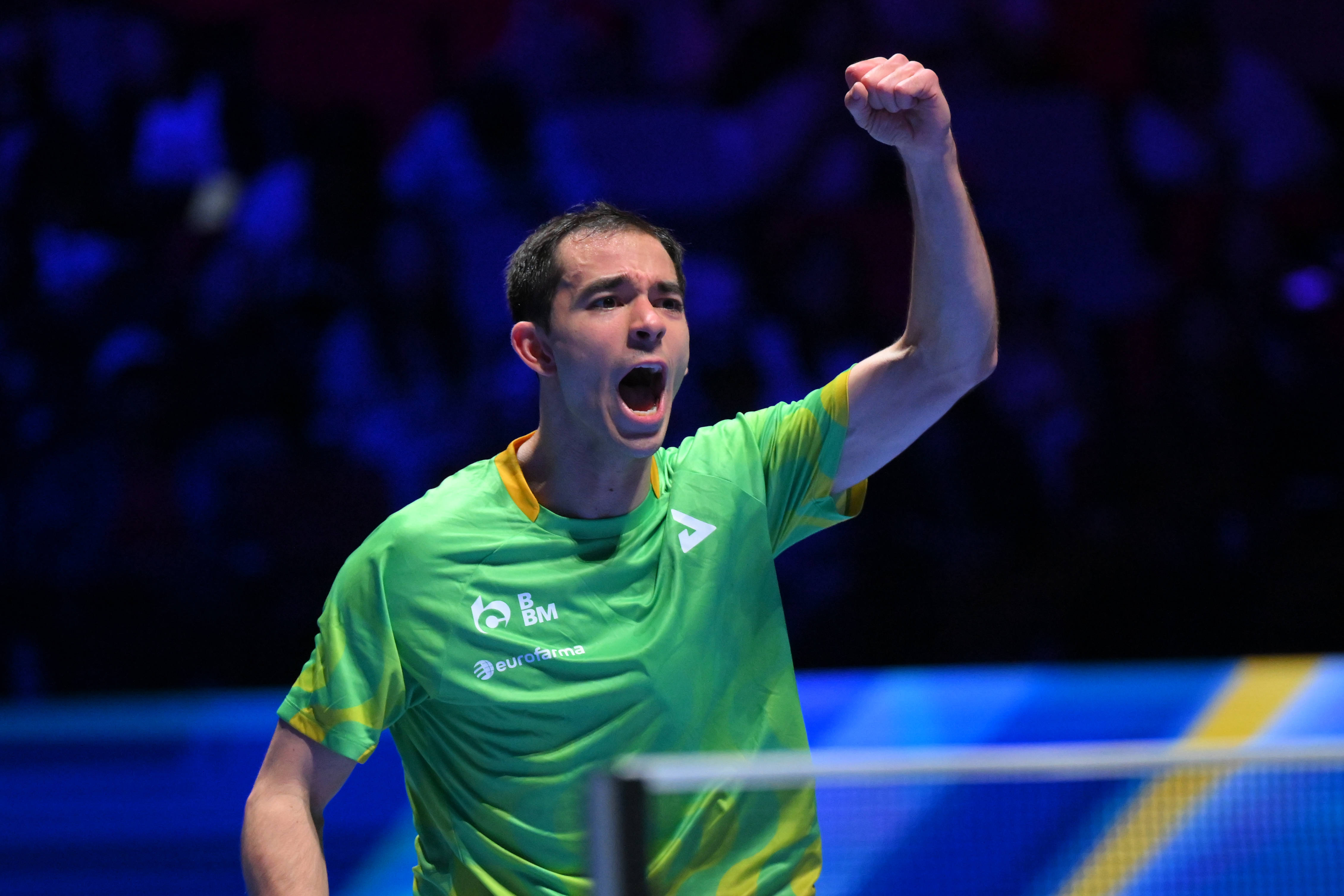 （体育）乒乓球——世界杯男单：雨果·卡尔德拉诺晋级四强